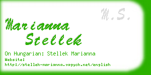 marianna stellek business card